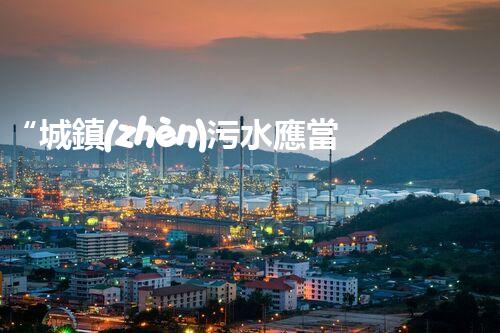 “城鎮(zhèn)污水應當如何處理——綠色創(chuàng)新，凈享以后”